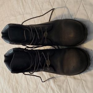Timberland Womens Black Leather Boots Size 9M
